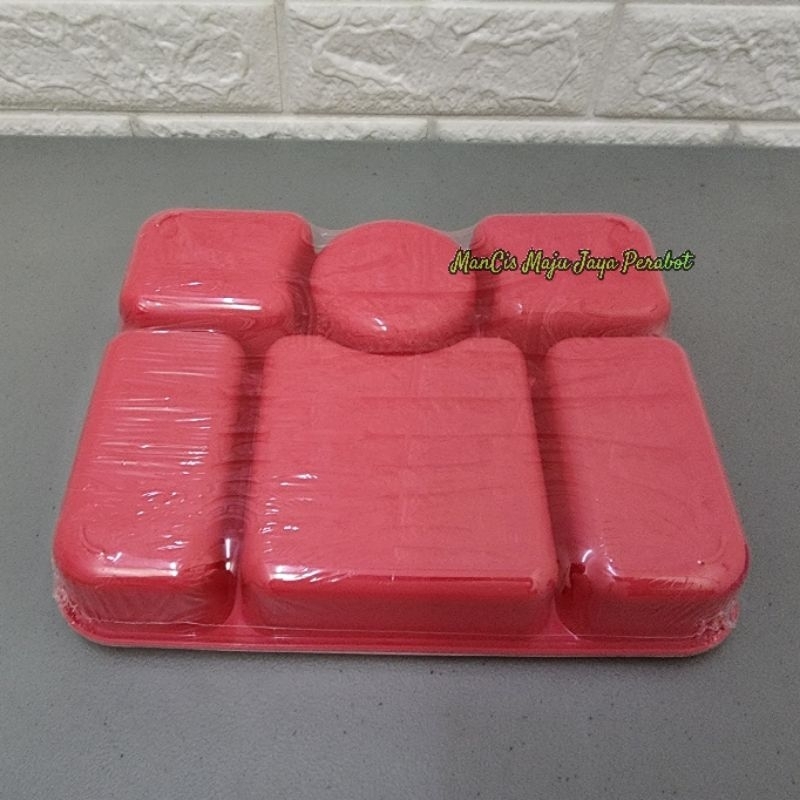 lunch box Asvita premier kotak makan sekat 6 ompreng bekal katering