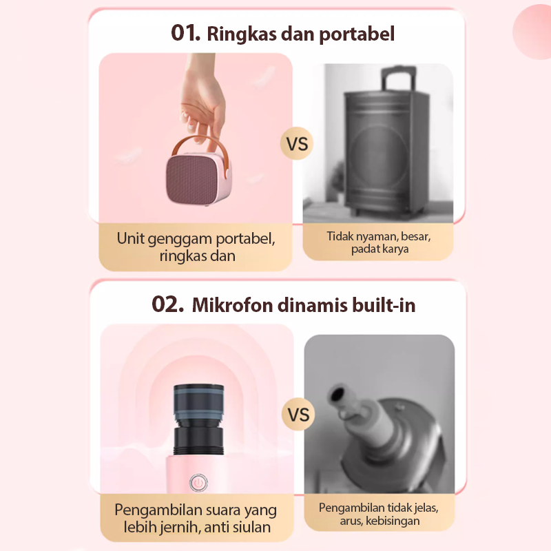 Best Sale Cod Speaker Mini Karoke Speaker Bluetooth Karaoke 2 Mic Set Salon Bluetooth Bt Speaker