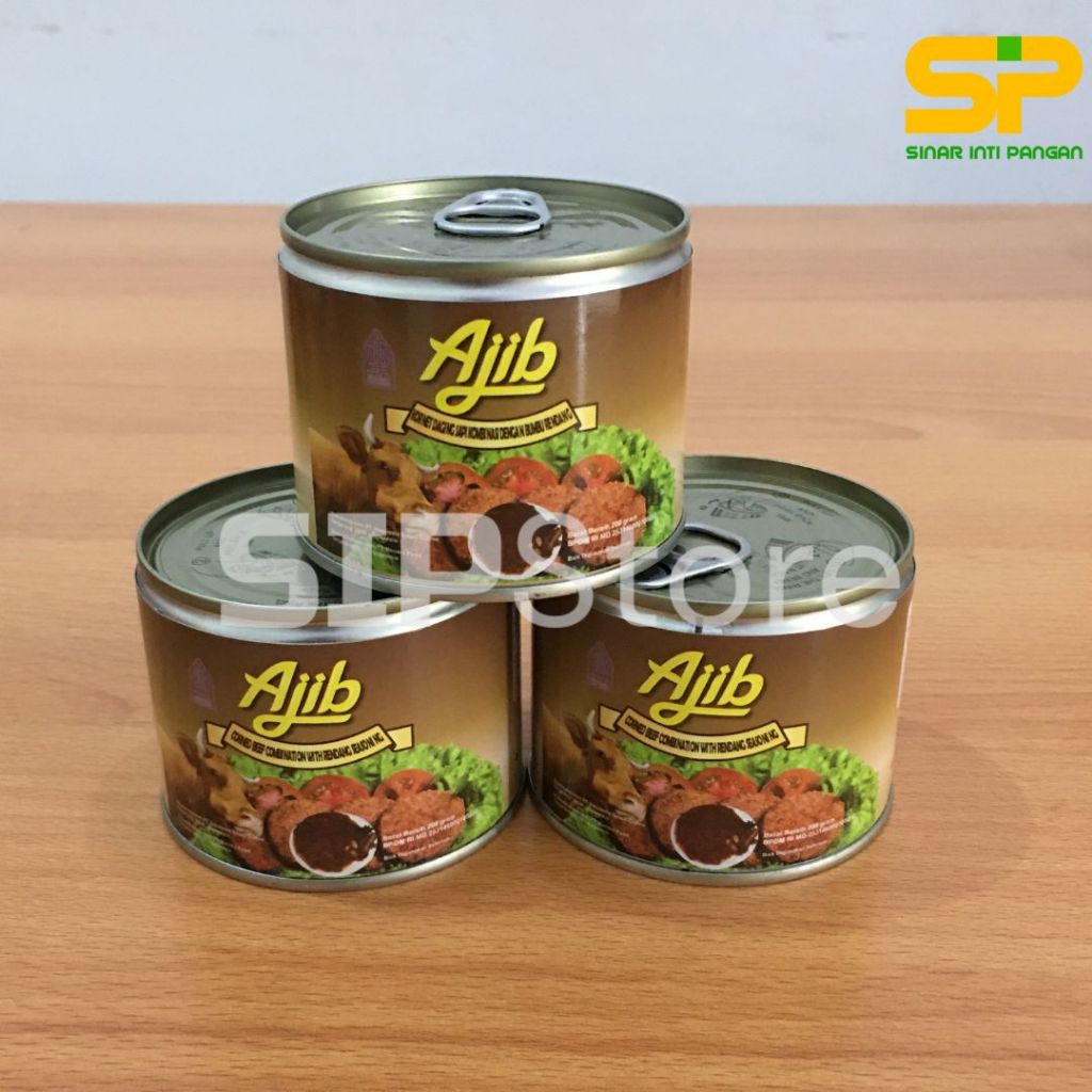 

Ajib Kornet Sapi Bumbu Rendang 200gr/AJIB kornet rendang 340gr