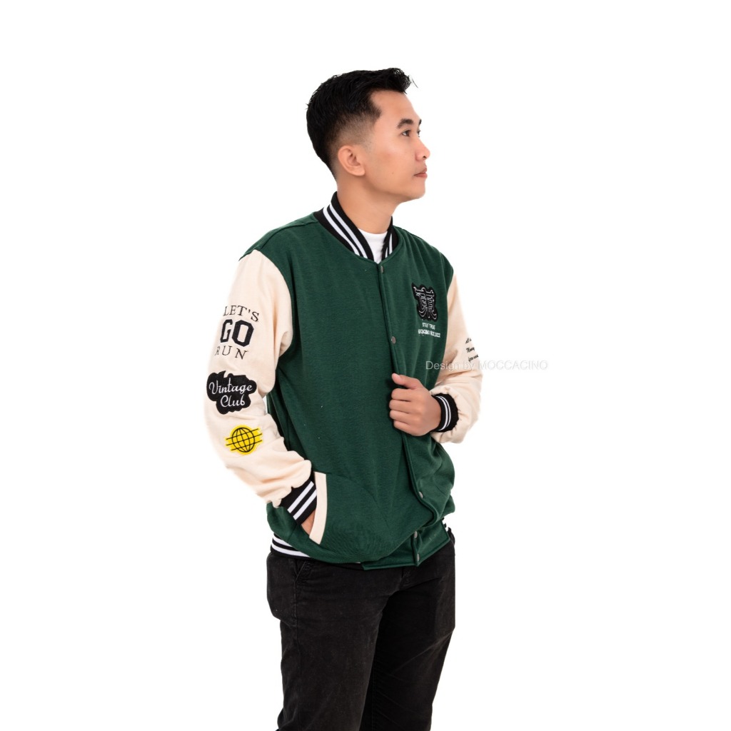 Jaket Varsity Full Bordir - Jaket Base Ball Bahan Tebal Premium Pria Dan Wanita
