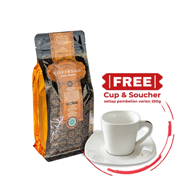 

Coffesso Java Mocha Coffee Bean - Biji Kopi 250 gr