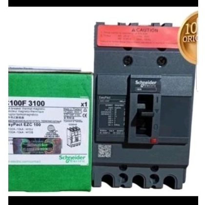 Breaker MCCB EZC100F 100A 3P 10KA Schneider