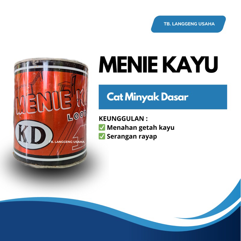 Menie Kayu KD Cat Minyak Dasar Kayu dan Besi Anti Karat Rayap Jamur Air Waterbased Dasar Epoxy Prime