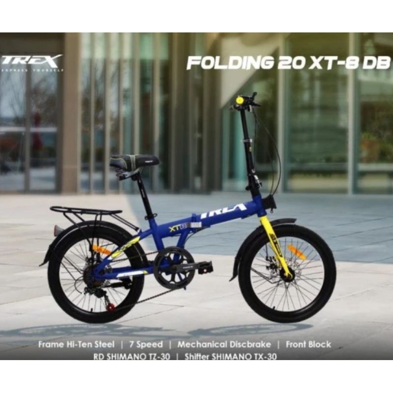 SEPEDA LIPAT TREX SHIMANO EQUIPMENT CAKRAM 20 INCH