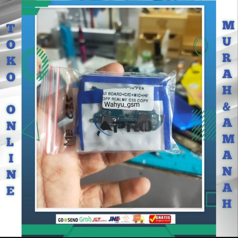 BOARD CAS+MIC+HF REALME C35  Mesin bawah realme c35