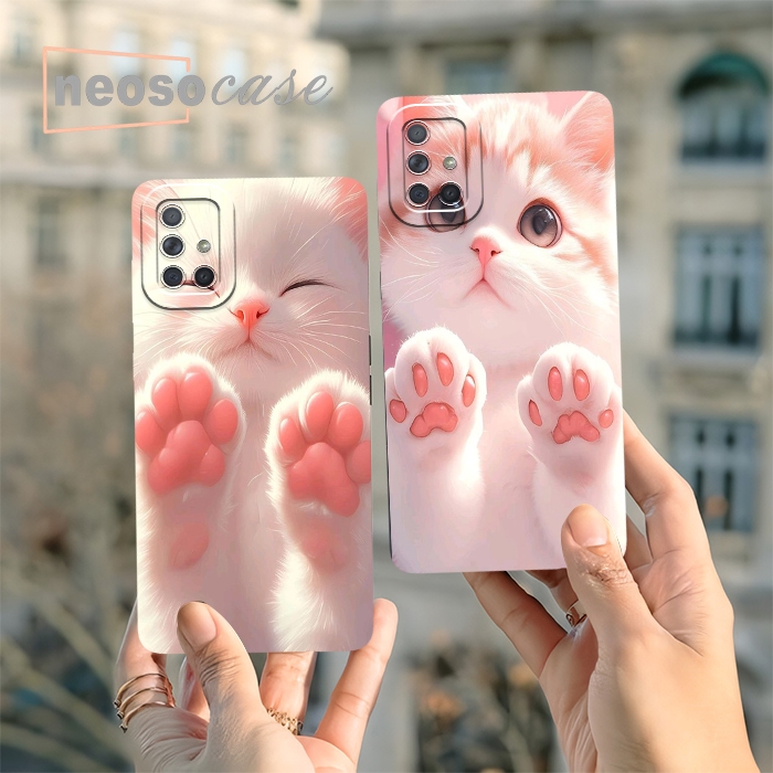 Softcase Samsung A71 kucing ( BB002 ) Case - Case hp - Prokamera Case - Case Oppo - Case Aesthetic -