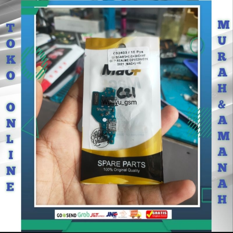 BOARD CAS REALME C21/C20/C11 2021 + IC Mesin bawah realme c21/c20/c11 2021