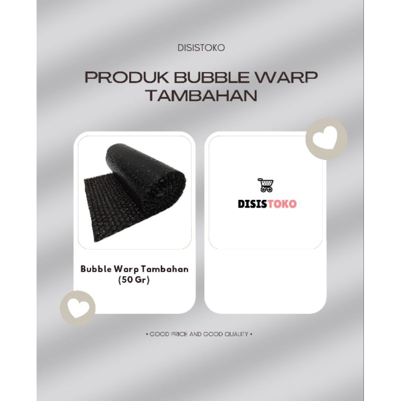 

Bubble Warp Warna Hitam Tambahan Untuk Packing