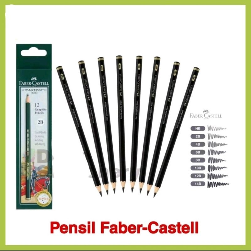 

[ 1 pcs ] Pensil Faber Castell| Pensil 2B Faber Castell | Pensil 2H,Pensil HB l Pensil 3B l Pensil 4B|