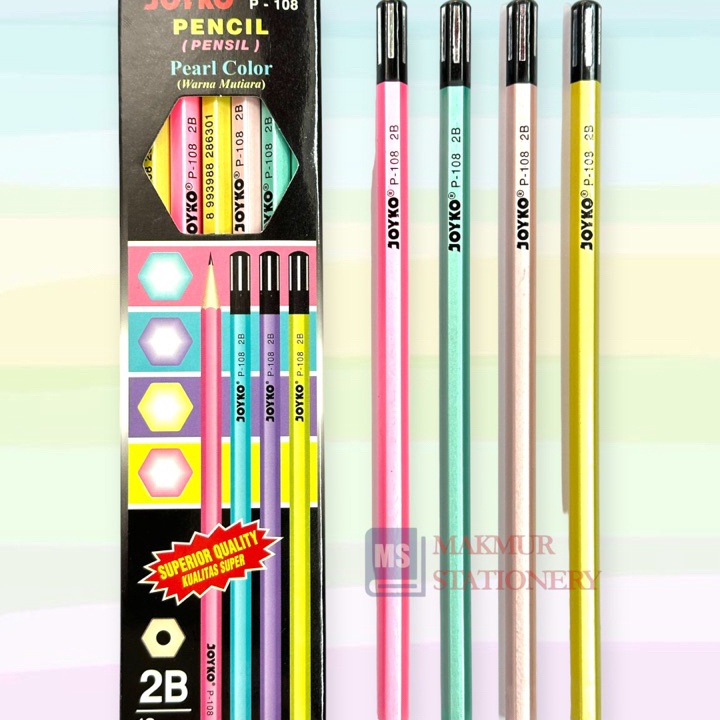 

Pensil 2B Pearl Color P18 12 Pcs