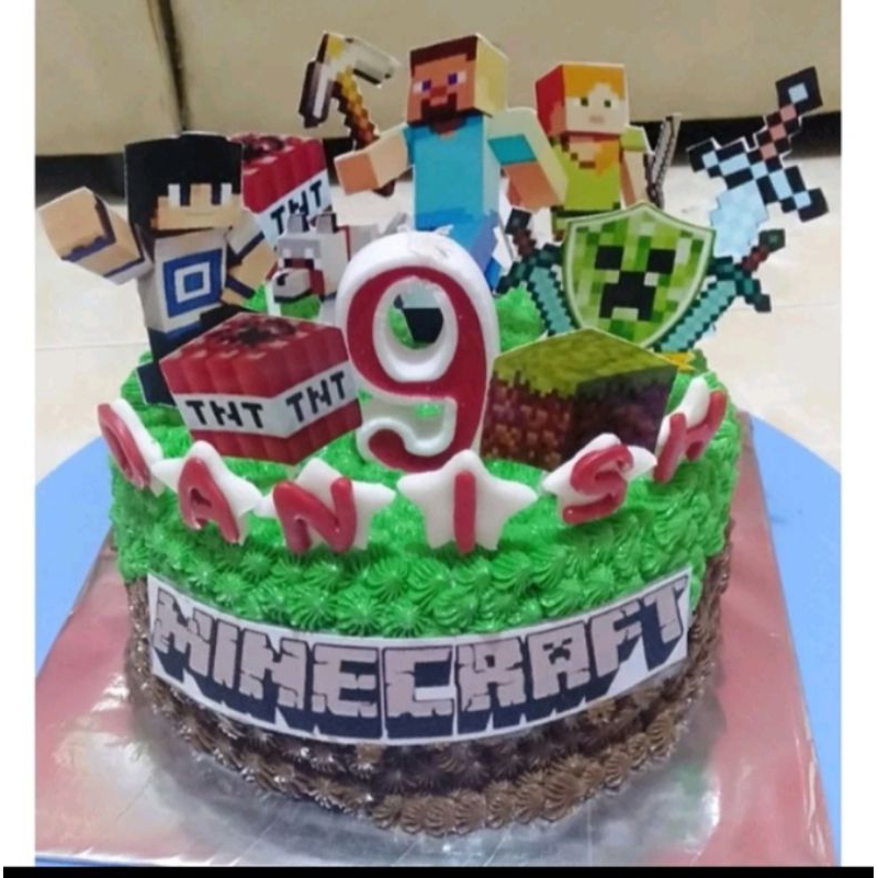 

kue ulang tahun Minecraft