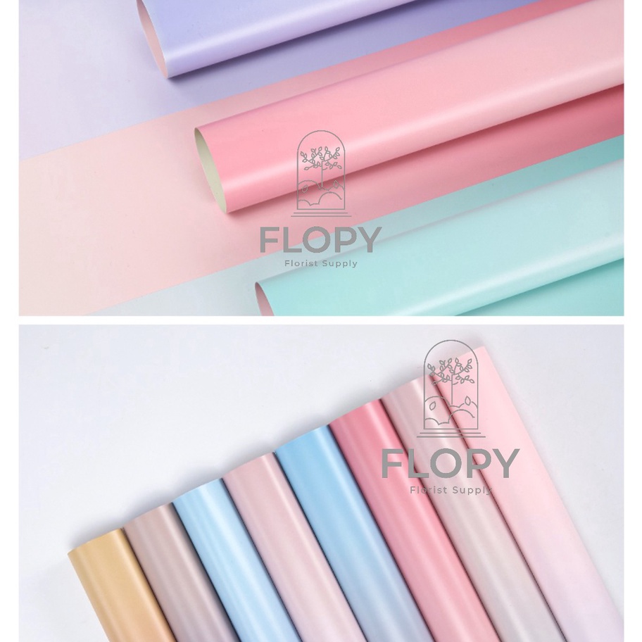 

UNIK 5 Lembar Gradasi Warp Paper Cellophane Kertas Bunga Rangkaian