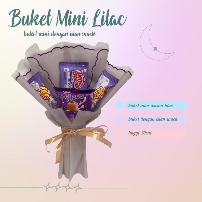 

BUKET SNACK WARNA UNGU DAN BUKET KOSONG KERTAS UNGU