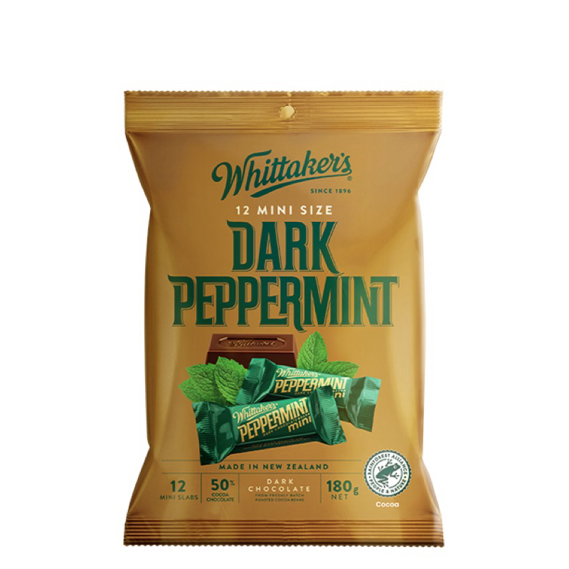 

WHITTAKER’S 12 mini chocolates 180 gr high quality chocolate snack import from New Zealand