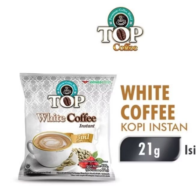 

TOP WHITE COFFE KOPI INSTAN 21GRAM ISI 10