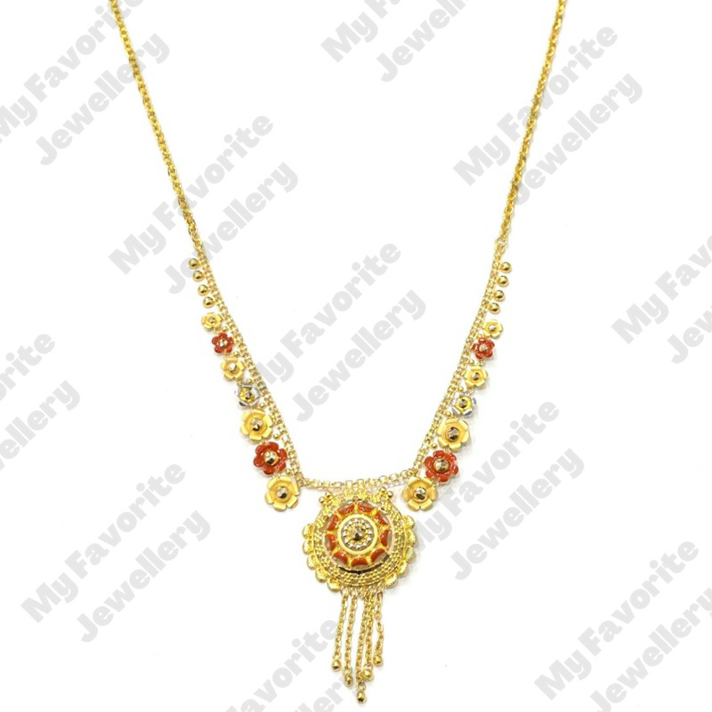Kalung India ELEGAN EMAS ASLI Kadar 700 16K