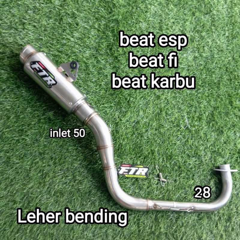Knalpot FTR RACING SHORT inlet 50 beat fi beat esp beat carbu leher bending cobra samlong ORI FTR RA