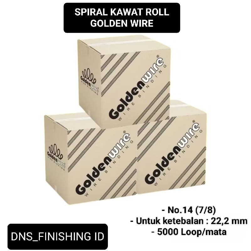 

Spiral Kawat Roll Golden Wire No.14 (7/8)inch Warna Putih Jilid Ring Kawat Spiral by DNS_FINISHING ID