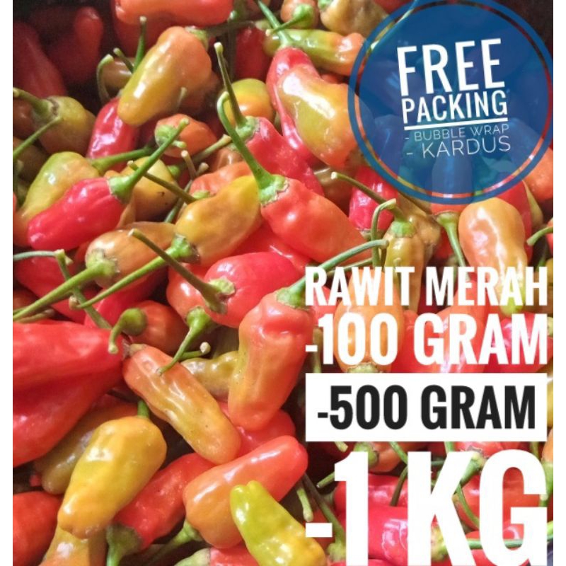 

cabai rawit merah 1 kg 500 gram 100 gram ori pedas murah