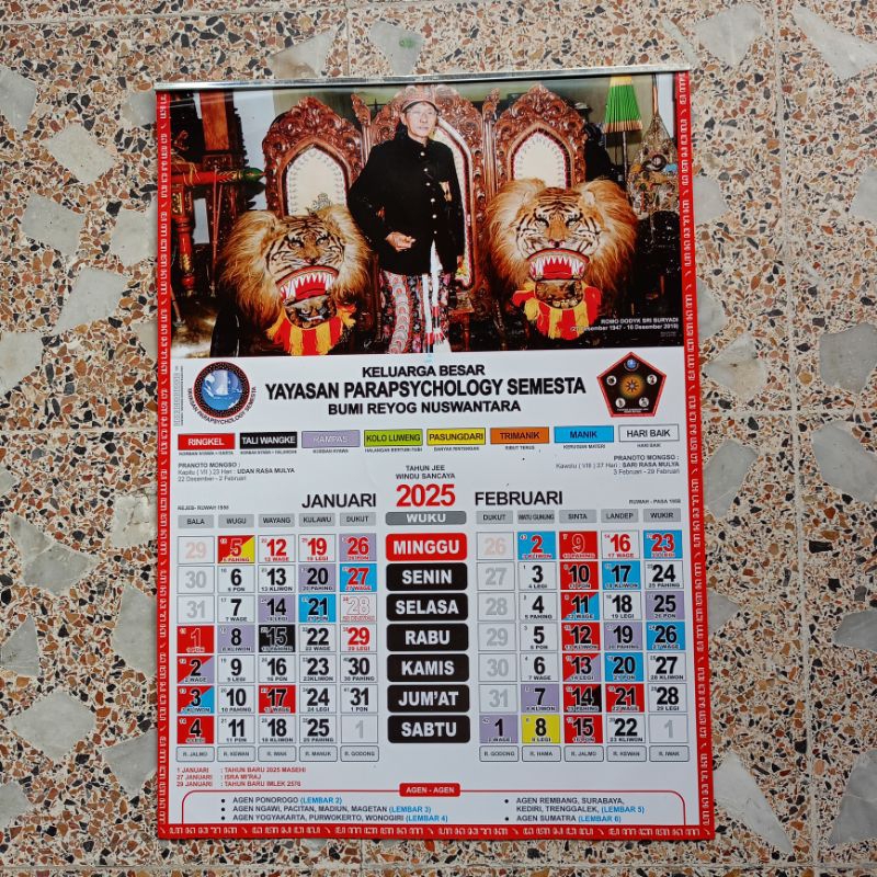 

Kalender Jawa 2025 YPS Yayasan Parapsychology semesta Kalender kejawen Tanggalan