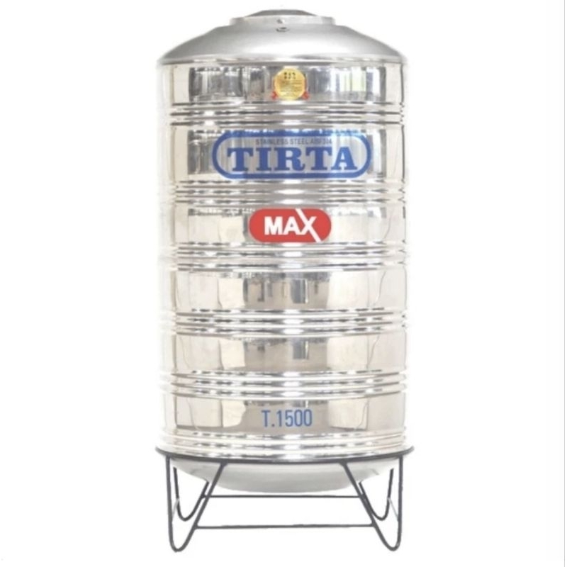 water torn toren tangki penampung air Stainless TIRTA 1.500 Liter pakai kaki