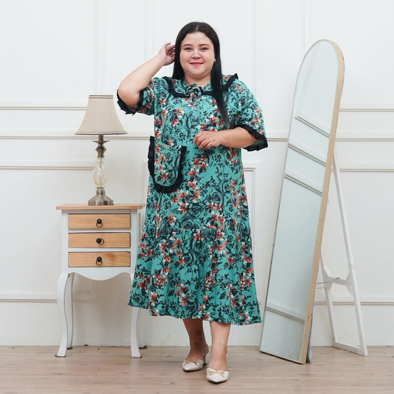 DASTER JUMBO MUAT BB 100 KG BUSUI BAHAN RAYON PREMIUM ADA SAKU KANTONG DEPAN UKURAN SUPER JUMBO LD 1