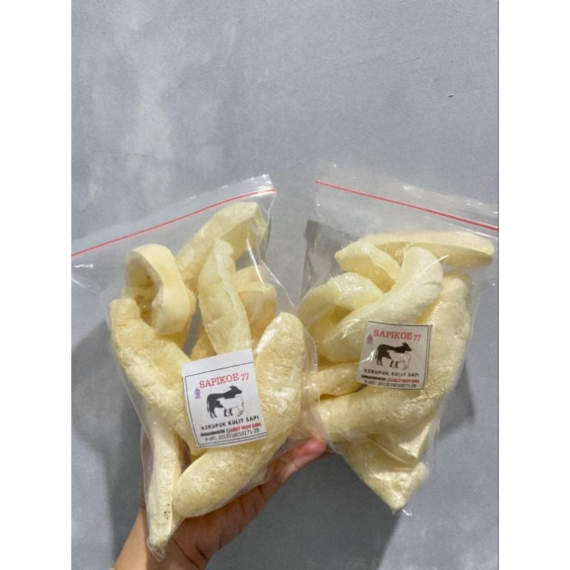 

kerupuk rambak kulit sapi kualitas super kemasan klip 50gr