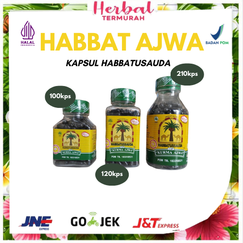 HABBATUSSAUDA KURMA AJWA 120CAP ORI | KAPSUL HABBATUSAUDA BLACK SEAD | MULTIVITAMIN KELUARGA