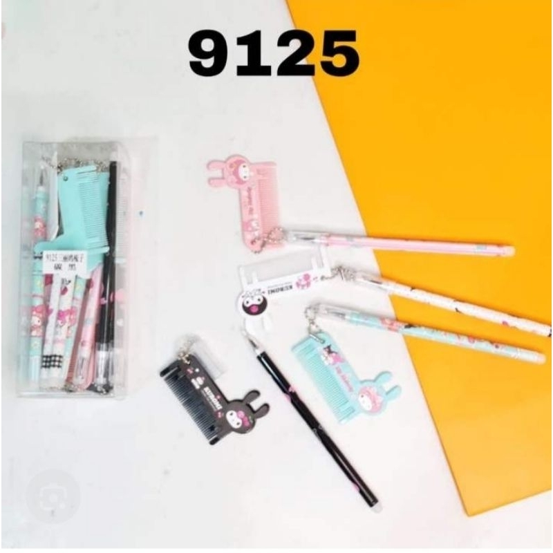 

PULPEN SANRIO GANTUNGAN SISIR KUROMI ISI 12 PCS