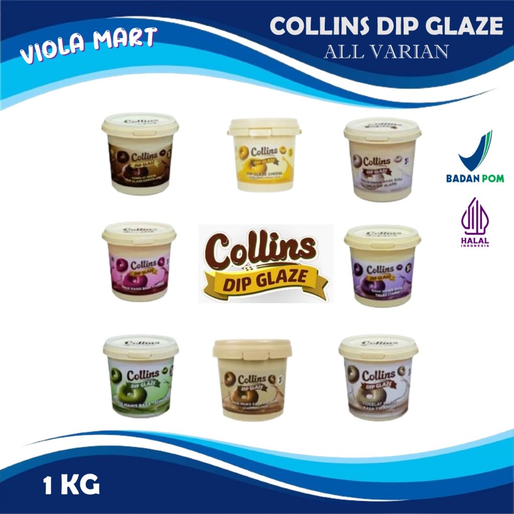 

COLLINS DIP GLAZE 1kg All Variant / Topping Kue BEST SELLER