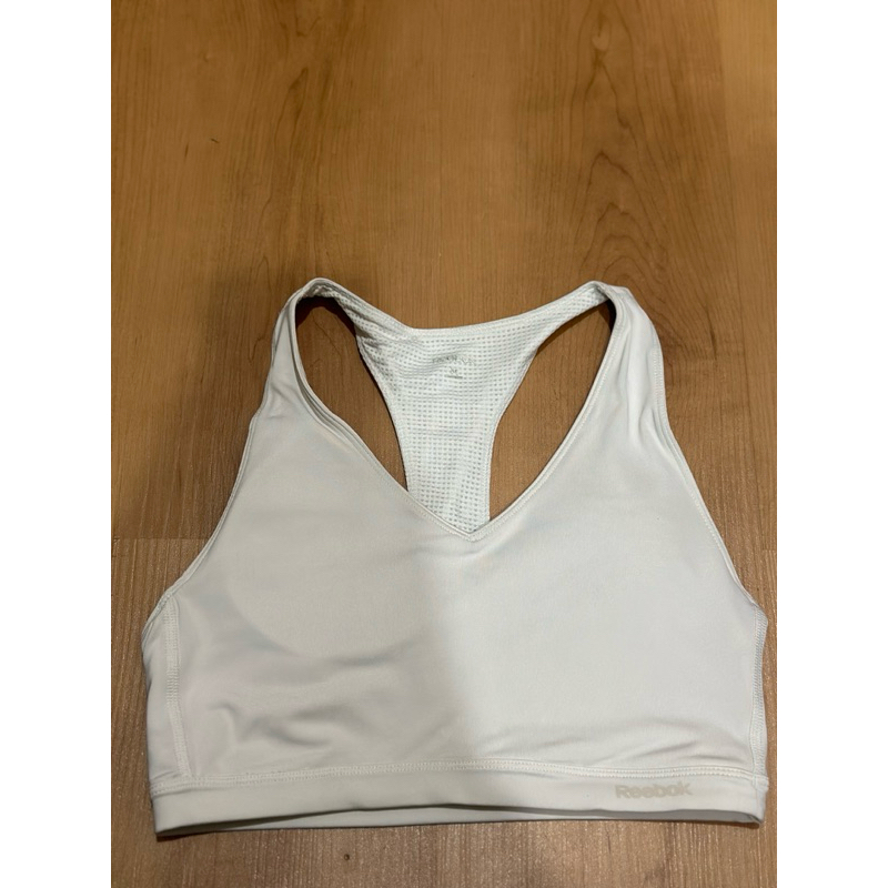 reebok sport bra white