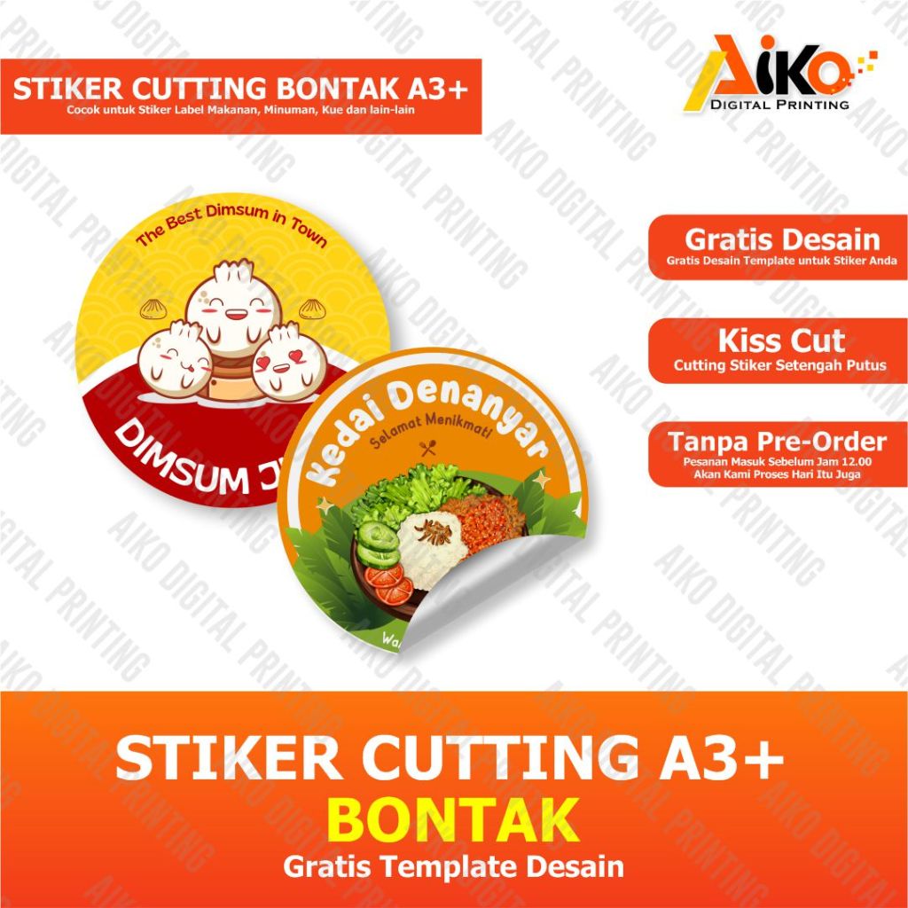 

STIKER MAKANAN / MINUMAN LABEL BONTAK A3+ CUTTING KISSCUT DESAIN TEMPLATE