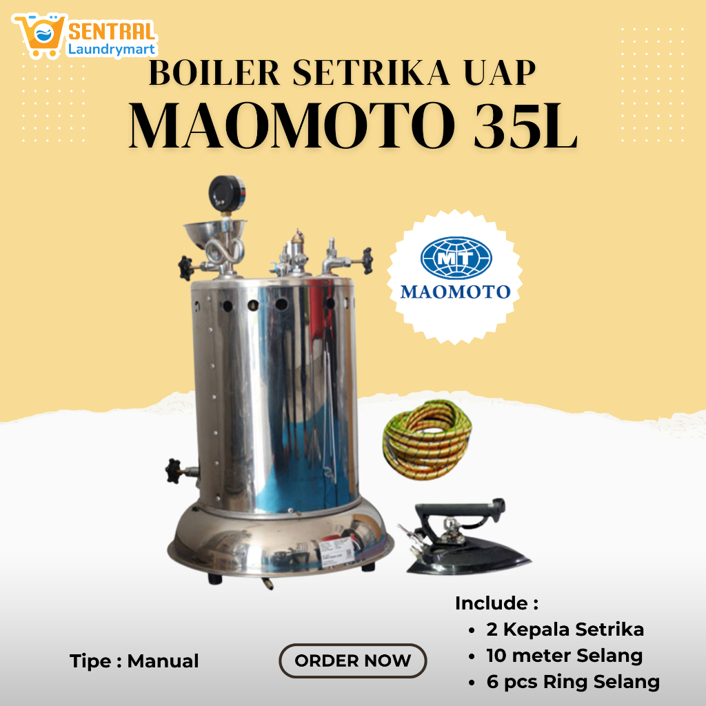 Maomoto Boiler Setrika Uap 35L / Setrika Uap Manual