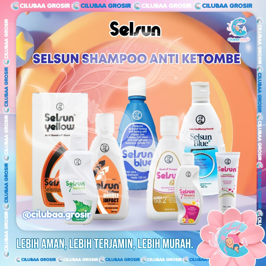 SELSUN Shampoo Conditioner Series - Shampoo Anti Ketombe Blue 5 Five Yellow Double Gold 7 Seven Herb