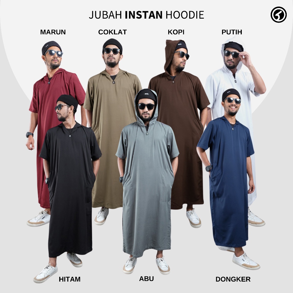 JUBAH HOODIE Jubah Gamis Travel Pria Jubah Hitam Pria Jubah Gamis Sholat Pria Travel Hoodie Koko Jub