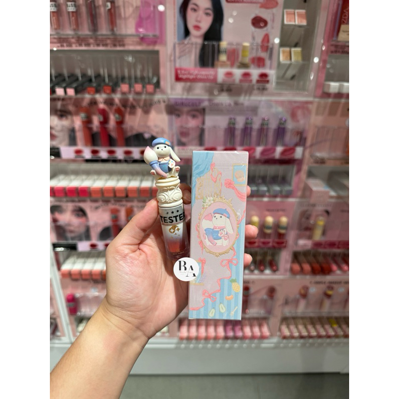 READY STOCK Cute Rumor Rabbit Pen Flower Fair Mirror Lip Gloss Tint Cream Glaze Lipstick Lipstik