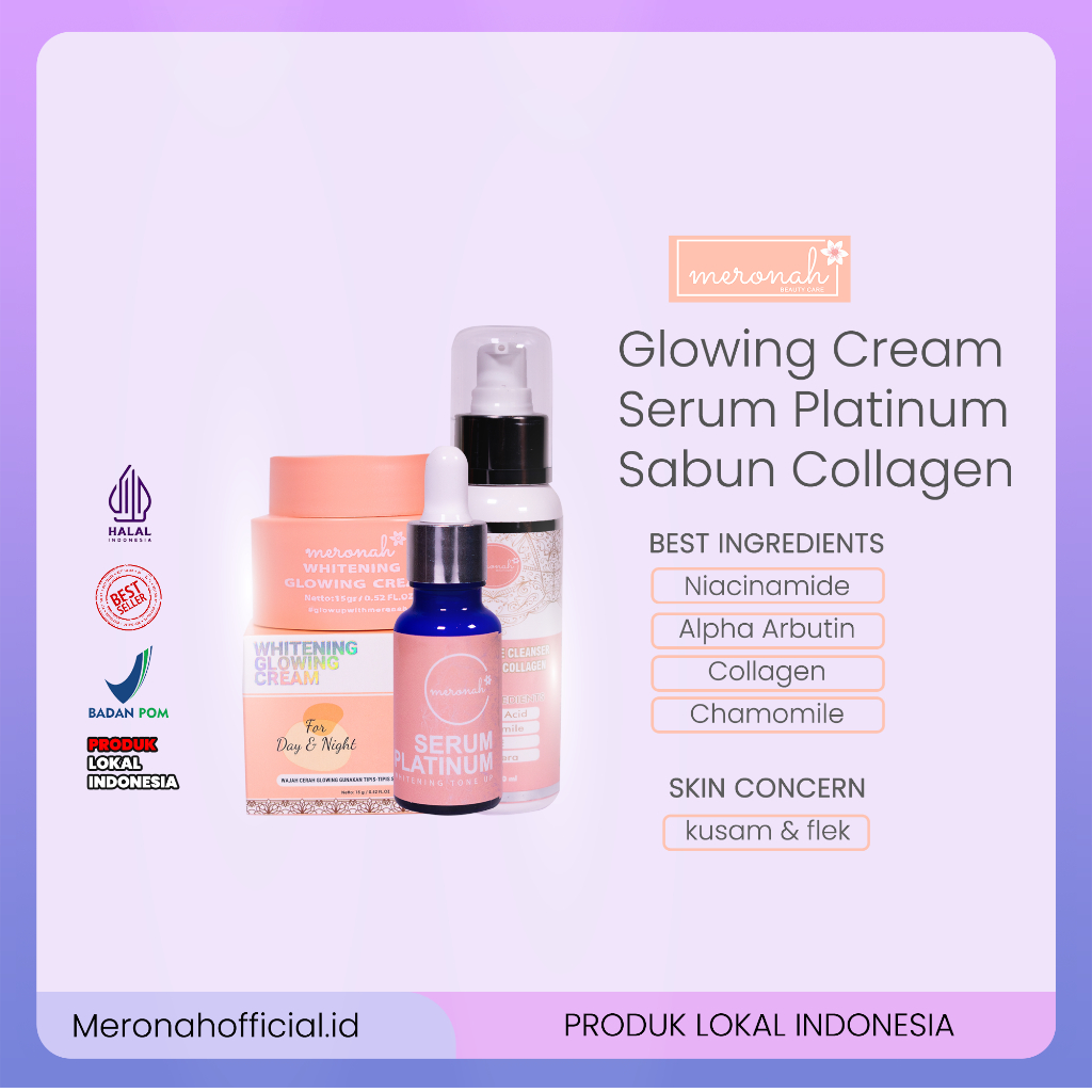 Paket Glowing series Meronah Skincare