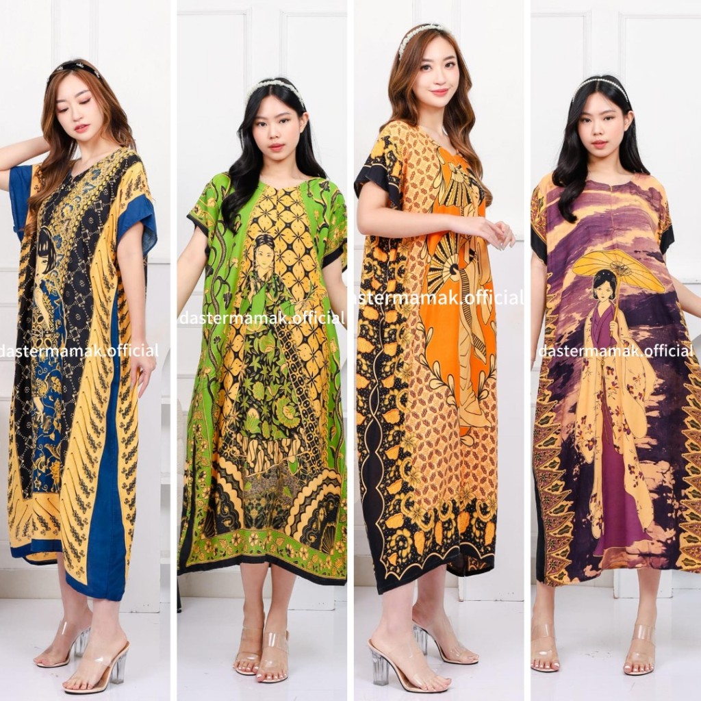 Daster Mamak | Daster Oshin Series | Daster Lowo Jumbo Motif Jepang Rayon Premium Busui Friendly