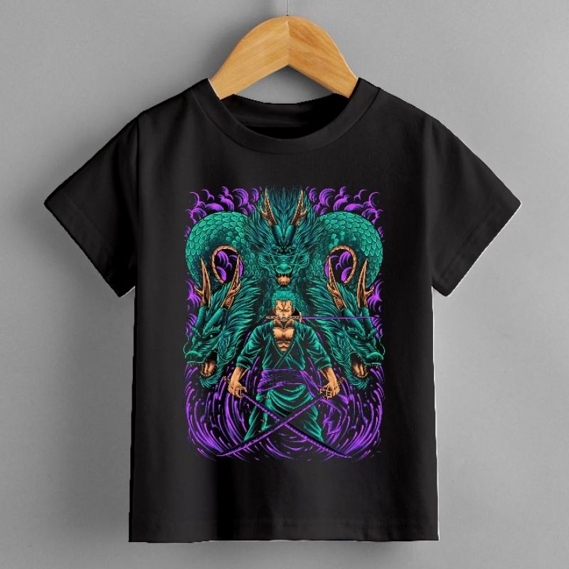 kaos anak karakter one piece zoro baju anak karakter unisex