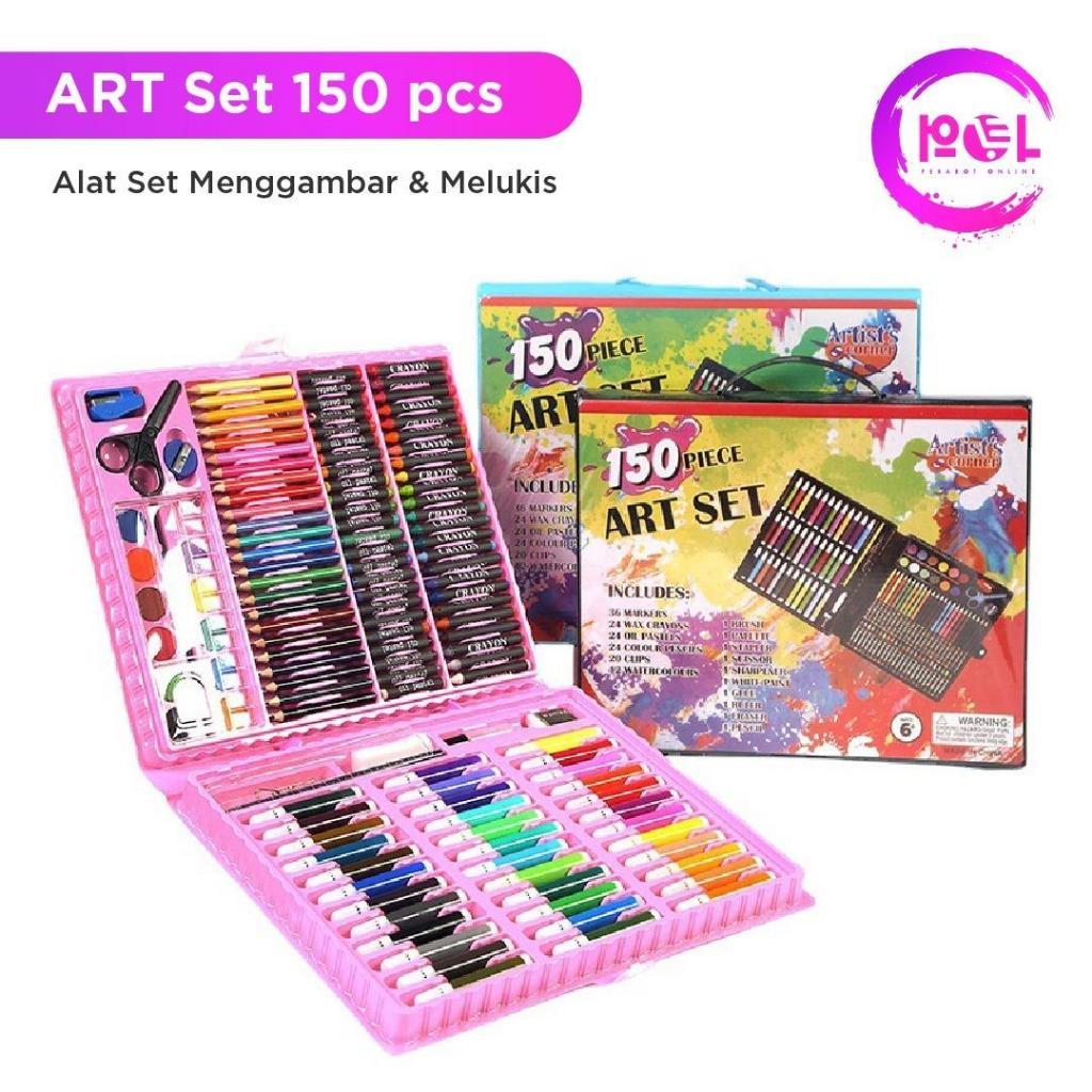 

Crayon Set Anak 150 Pcs Alat Menggambar Melukis Mewarnai Pensil Warna