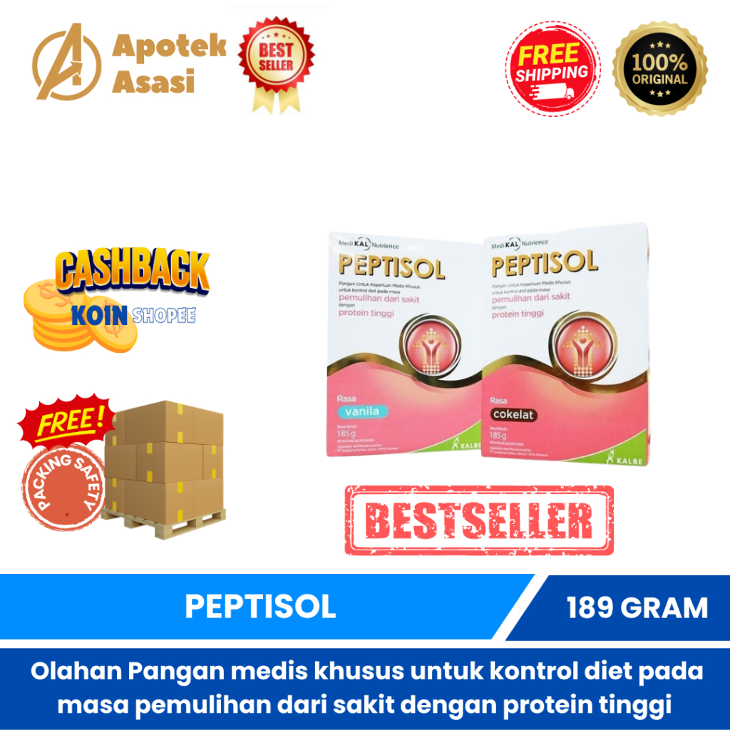 

Peptisol 189 gram - Nutrisi Tinggi Protein