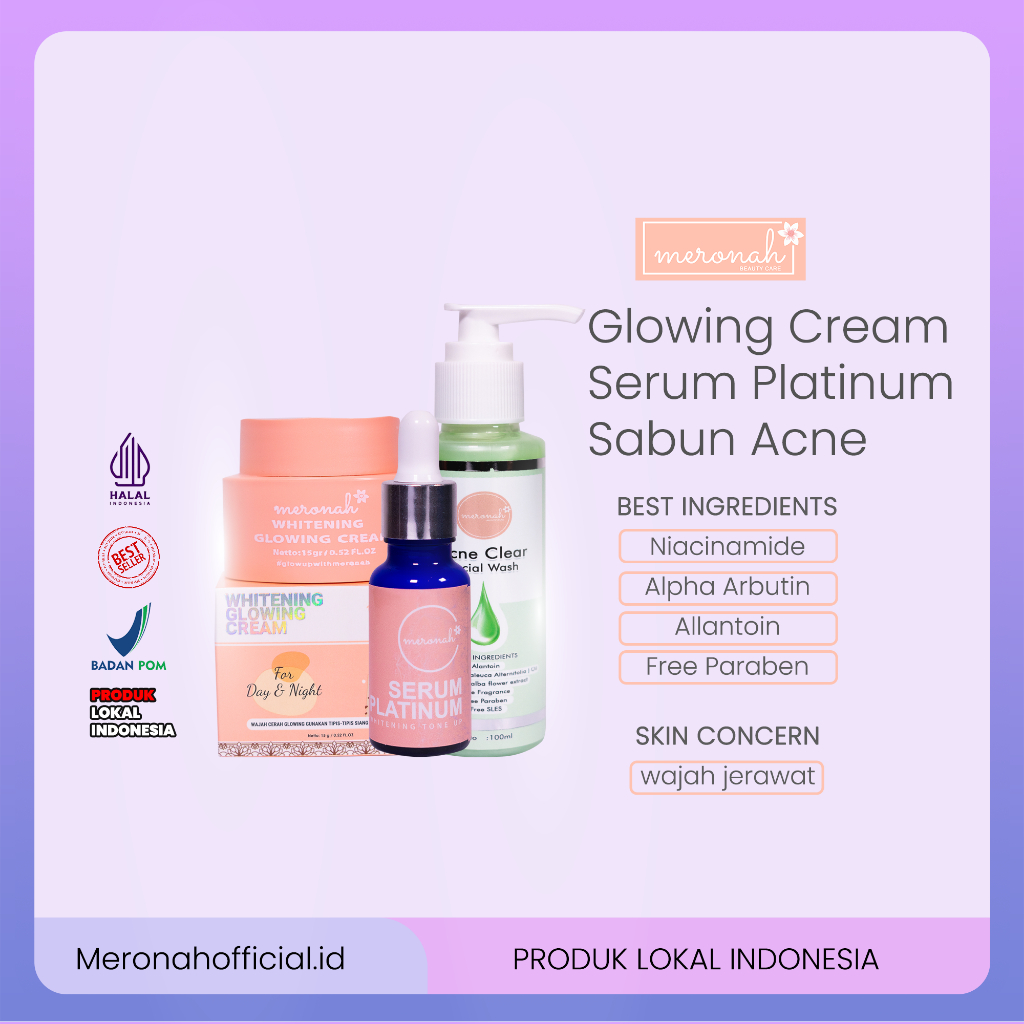 Paket Acne Untuk Kulit sensitif Meronah Skincare
