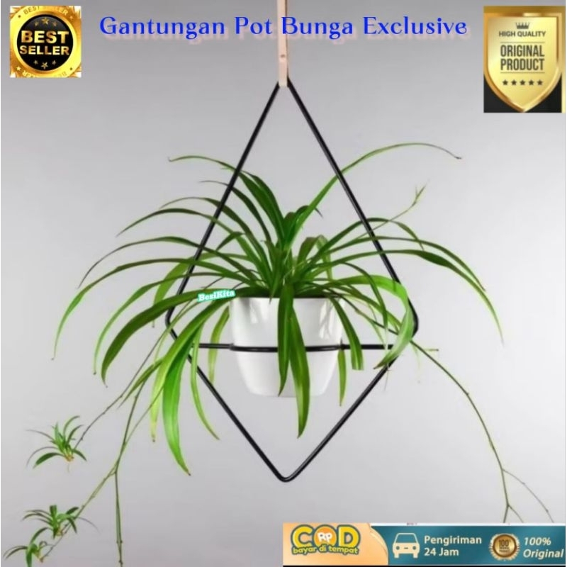 Rak Bunga Gantung terlaris/Rak Bunga Besi Gantung/Standing Pot Bunga Gantung/Gantungan Pot BungaEleg