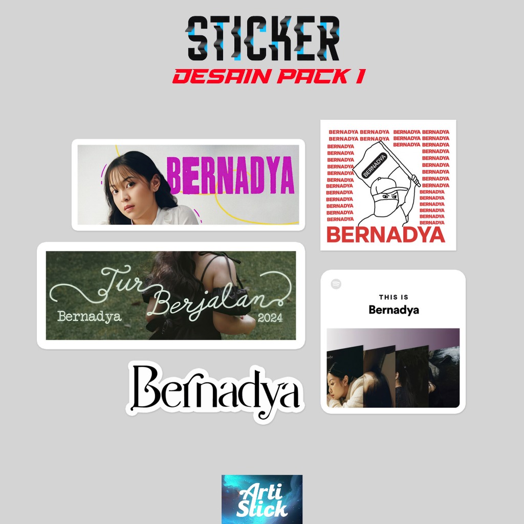 

[5 pcs PACK] BERNADYA SERIES PACK | Vinyl Laminasi anti air | ArtiStick Merch