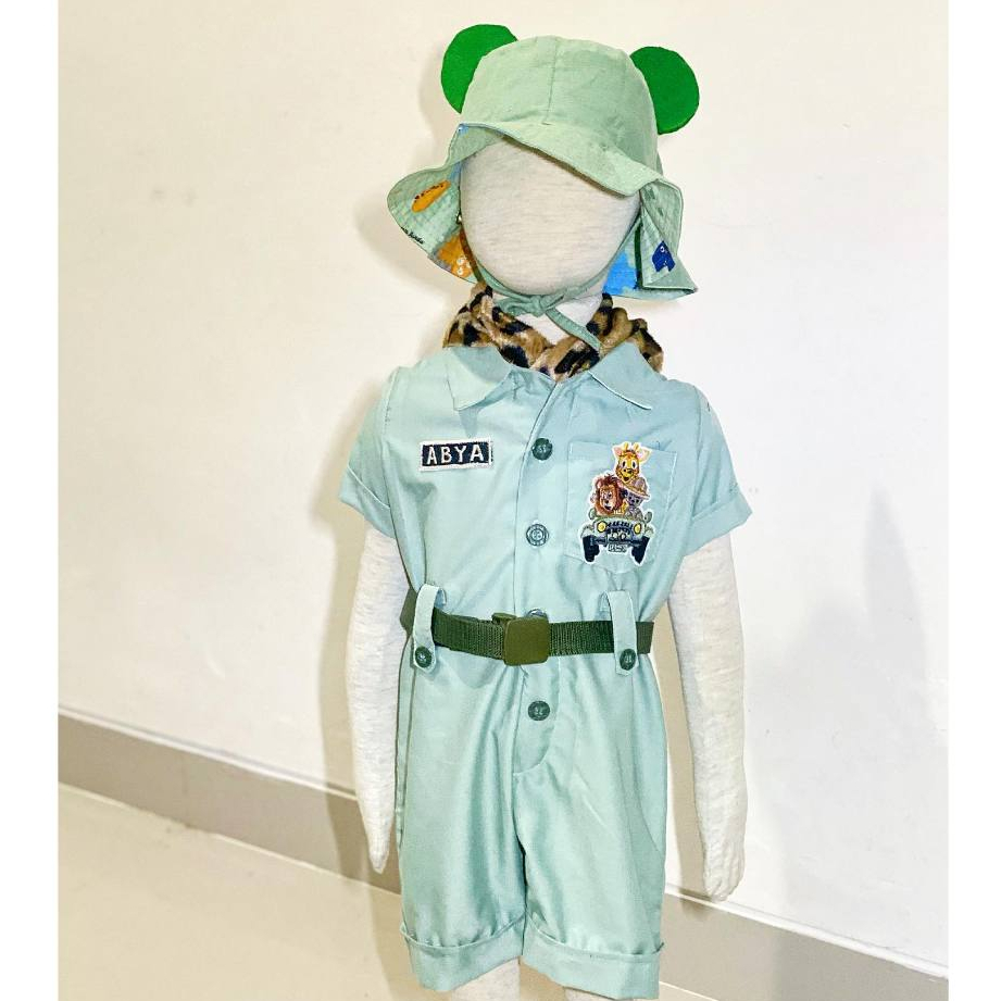 Safari Jumpsuit / Kostum Safari Jumpsuit / Jumpsuit Safari / Kostum Jungle Safari / Gaun Karakter An