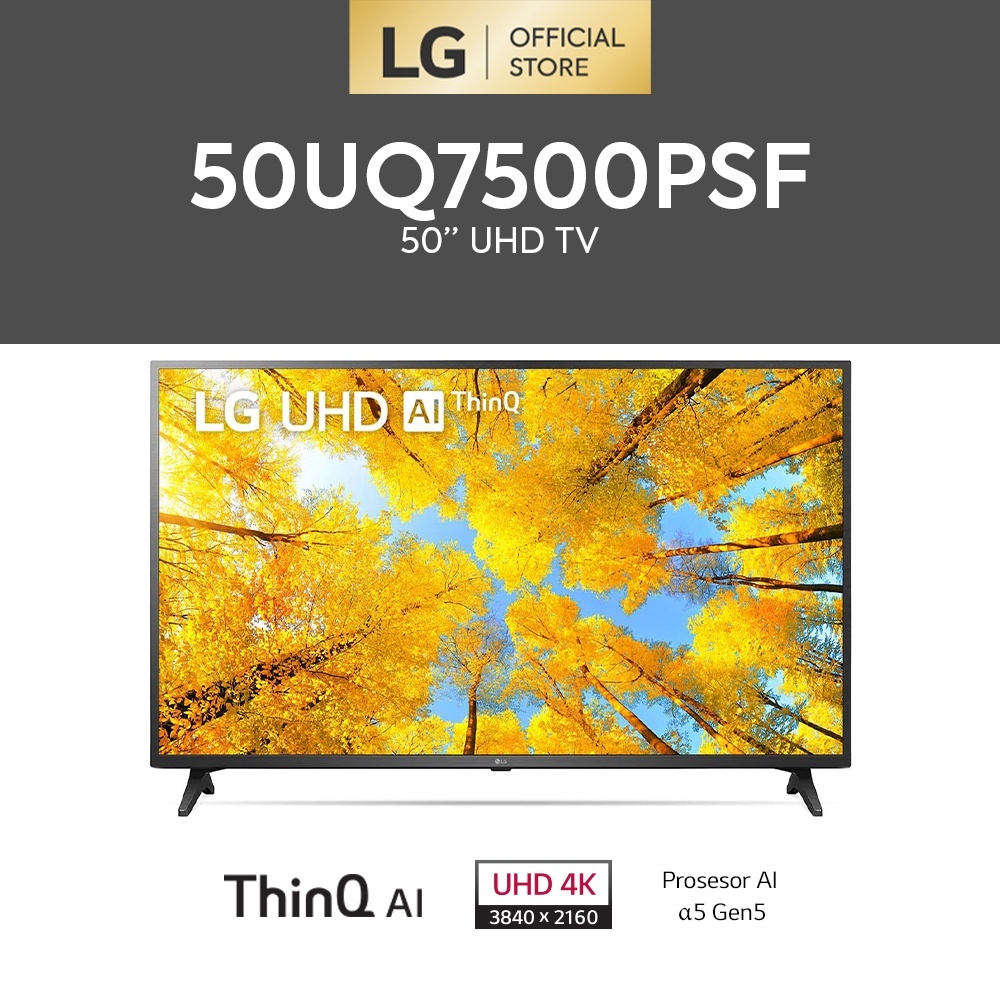 LED TV LG 50UQ7500PSF | LG 50 INCH SMART TV 4K UHD 50UQ7500PSF AI THINQ - HDR10 PRO - WEBOS - FREE P