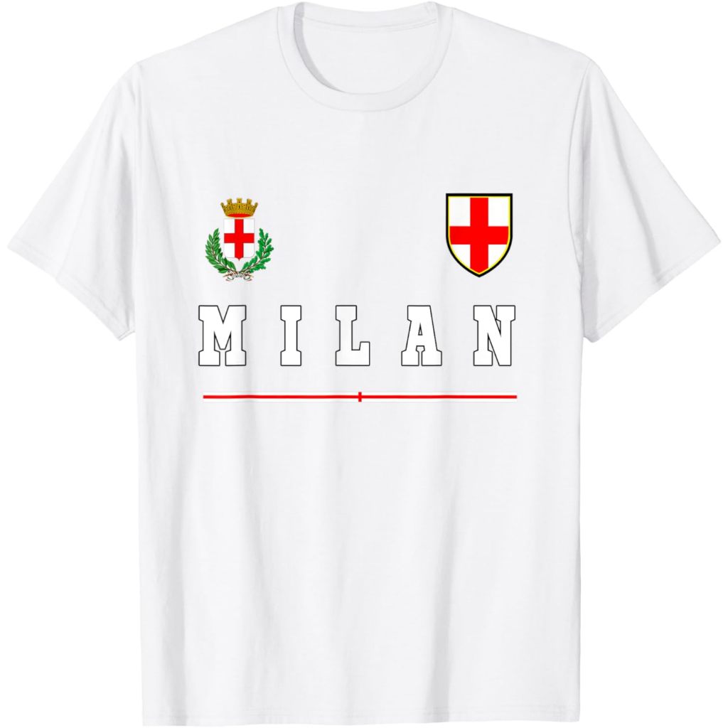 Baju Kaos Dewasa Milan Sports Soccer Tee Flag Football T-Shirt Pakaian Fashion Atasan Distro Remaja 