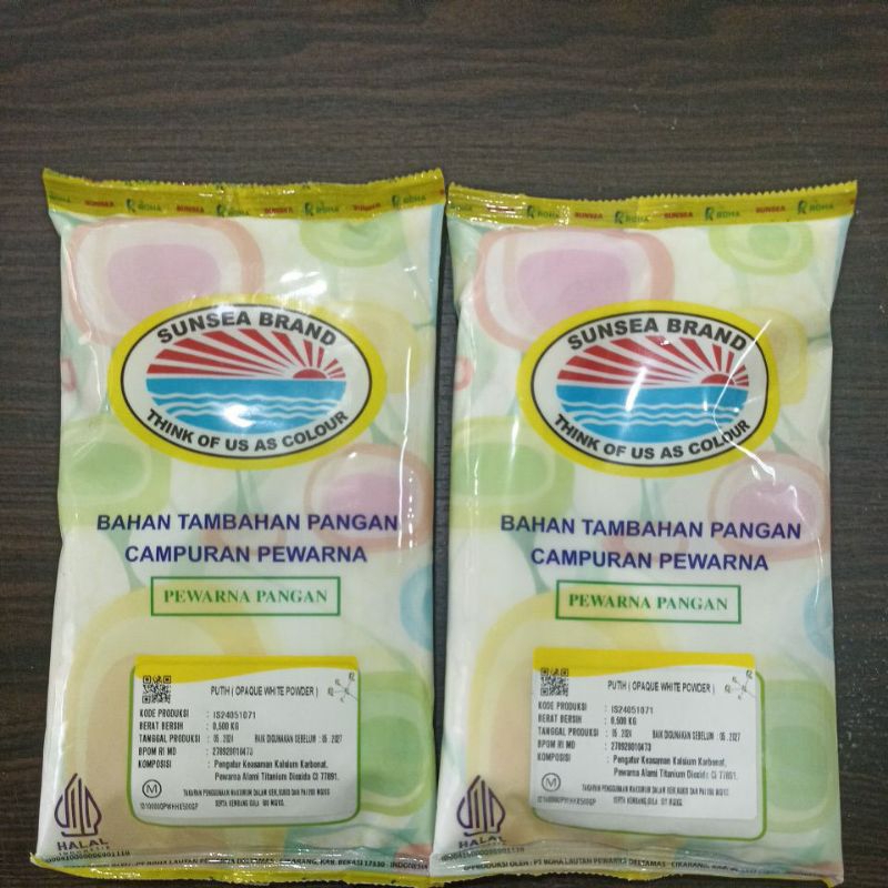 

roha pewarna putih makanan kemasan 500gr