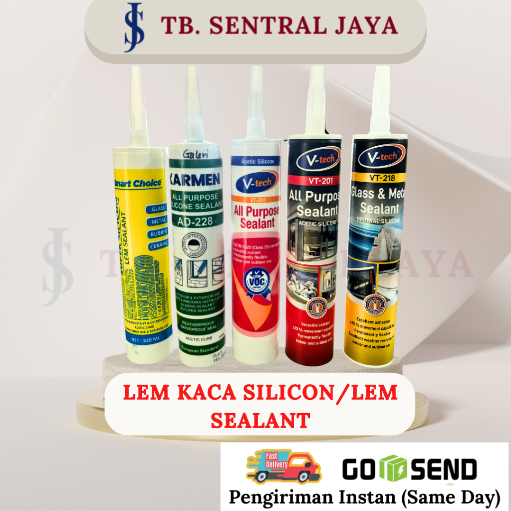 Lem Kaca Sealant Silicon/Lem Silokon/Lem Kaca Sealant