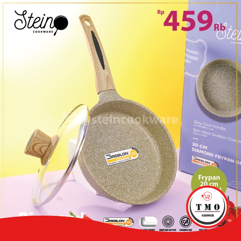 STEIN Cookware Granite DIAMOND Series FRY PAN 20cm with lid